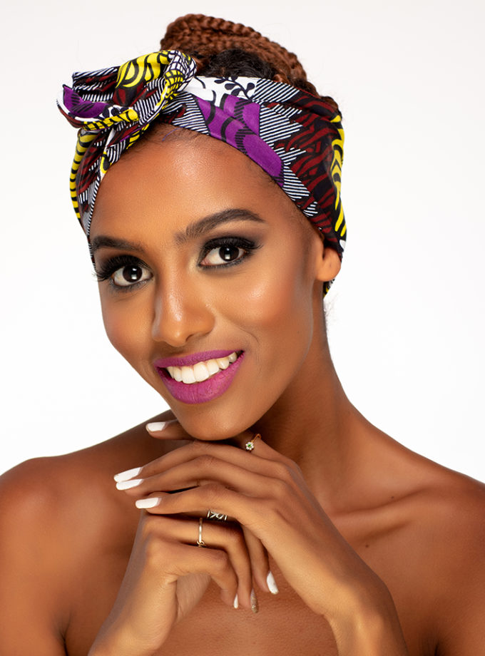 Purple Sunny Mini Wired Headwrap