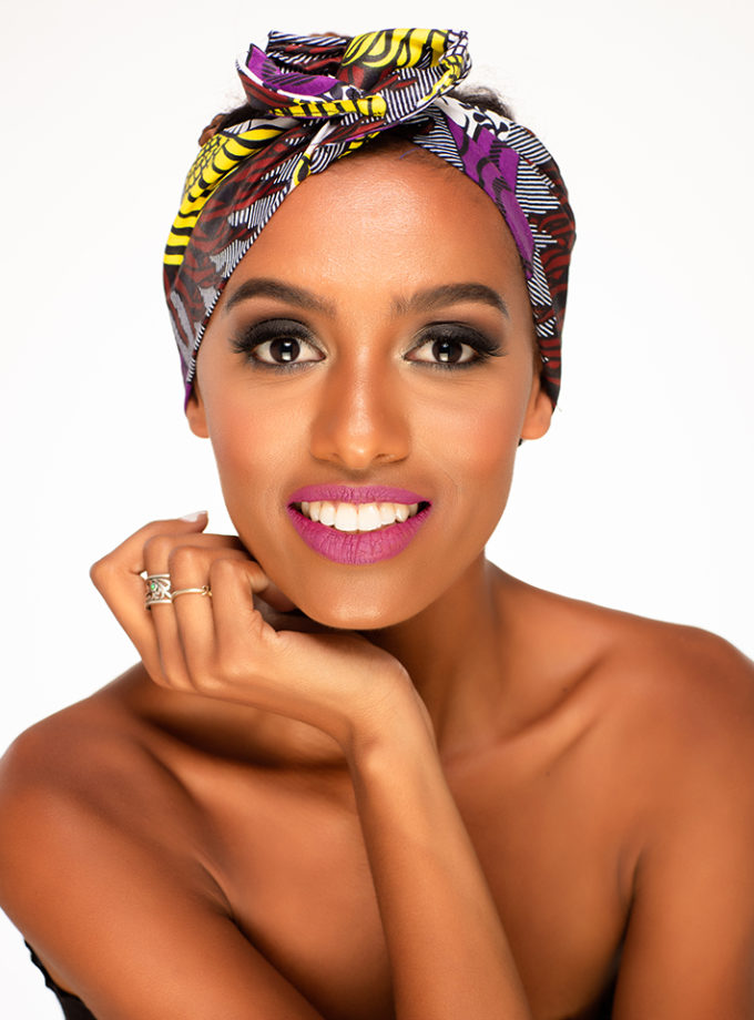 Purple Sunny Mini Wired Headwrap