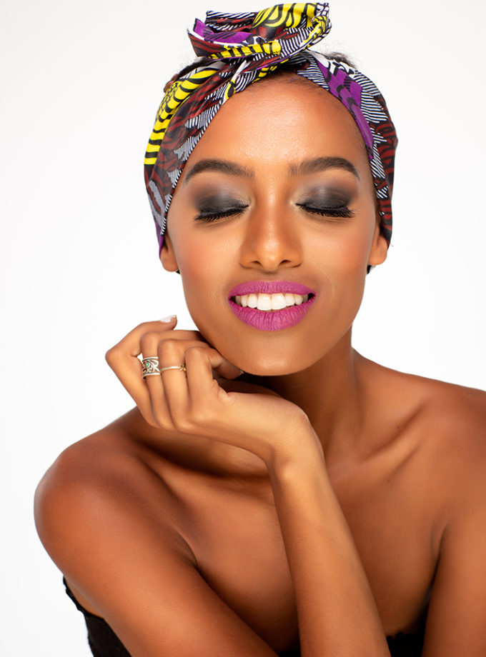 Purple Sunny Mini Wired Headwrap