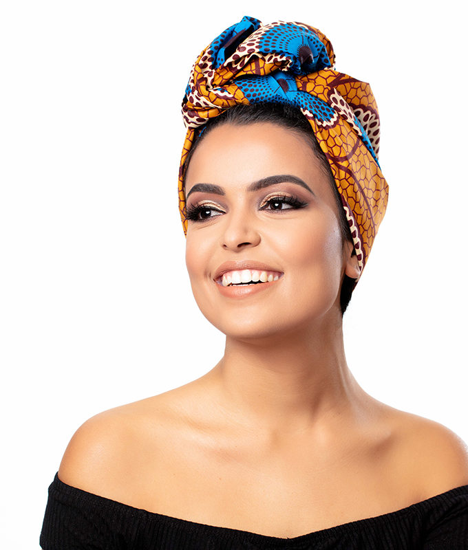 The Earthy Coral Wired Headwrap