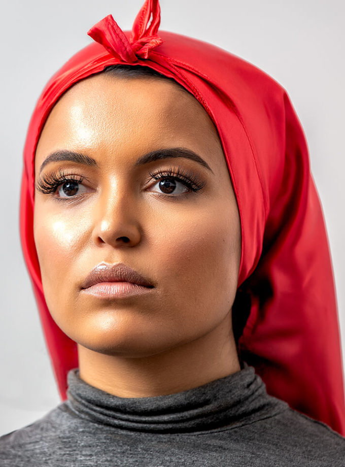 “Hot Red” Anytime Satin Wrap